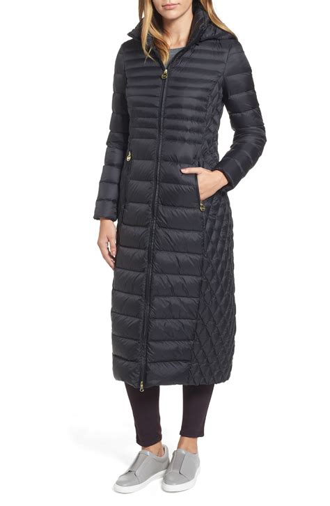 michael michael kors women's long packable puffer coat